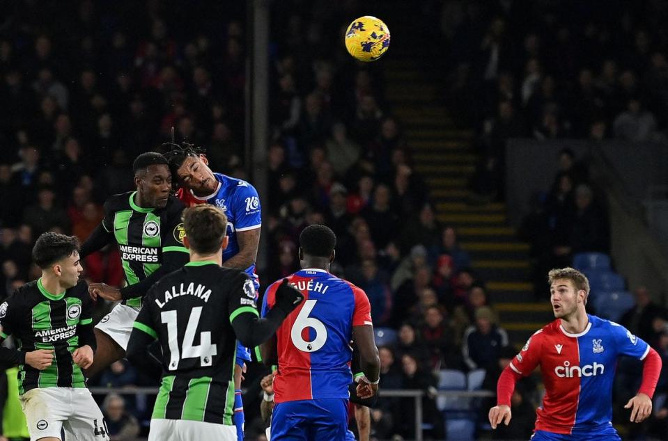 Danny Welbeck's looping header levelled it up late on (AFP via Getty Images)