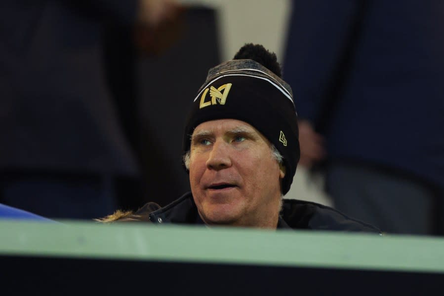 LONDON, ENGLAND – FEBRUARY 14: Actor and LAFC owner, Will Ferrell, looks on prior to the Sky Bet Championship match between Queens Park Rangers and Sunderland at Loftus Road on February 14, 2023 in London, England. (Photo by Andrew Redington/Getty Images)