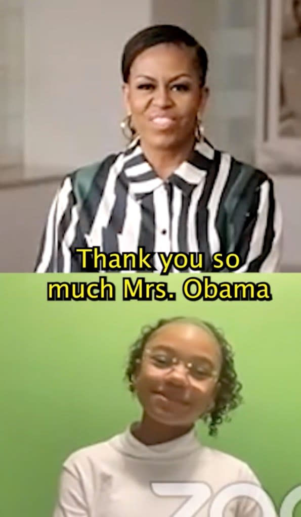 Jazzy asked former FLOUS Michelle Obama in 2022 what kids in marginalized communities like herself need to develop to become successful. “You have to practice who you want to be,” Obama told her. “Who you are as a person, how you carry yourself, how reliable you are, that’s something money can’t buy.” @iamjazzysworldtv