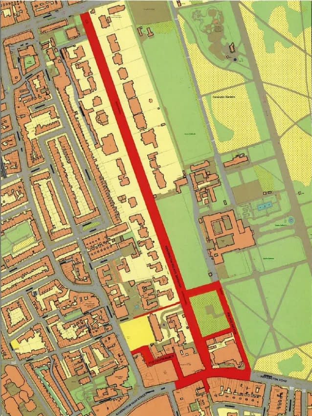 No participant in the protest may enter the area in red in the map below (this is the area around the Israeli Embassy).