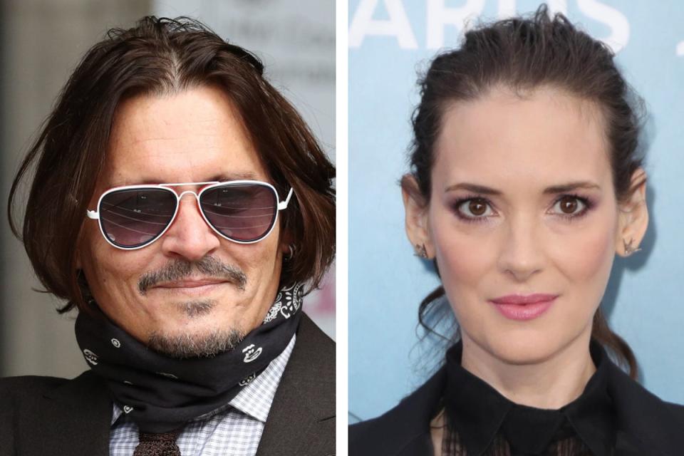 Johnny Depp and Winona Ryder met in 1989 (PA/Getty)