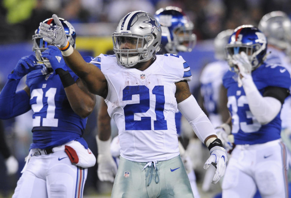 The NFL and NFLPA's war of words over Ezekiel Elliott's suspension played out on social media this week. (AP) 