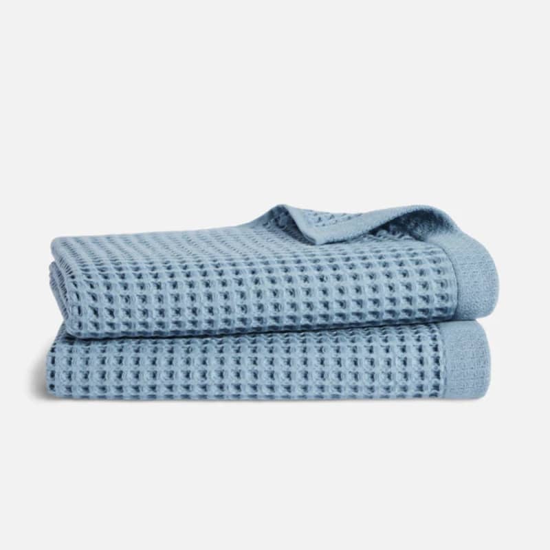 Waffle Bath Towels, Set of 2