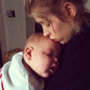 Celebrity Twitpics: Peaches Geldof tweeted this gorgeous photo of her and her sleeping son, Astala.