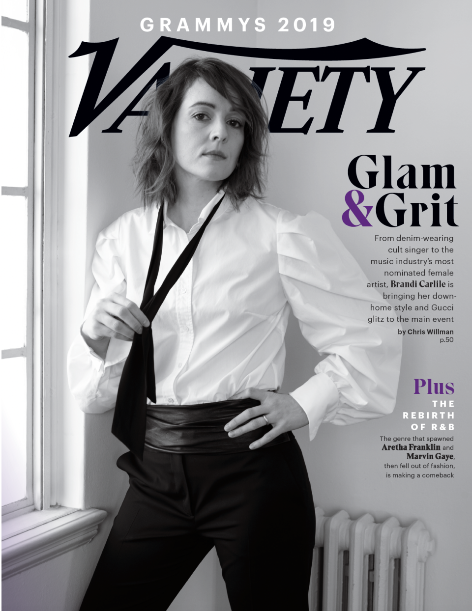 Brandi Carlile on the cover of Variety’s Grammys issue in 2019, her first solo magazine cover