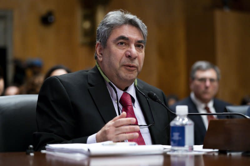 Boeing Quality Engineer Sam Salehpour said Boeing used potentially dangerous manufacturing methods that made its aircraft potentially unsafe during a Senate Homeland Security and Governmental Affairs Subcommittee on Investigations hearing at the Capitol Wednesday. Photo by Bonnie Cash/UPI