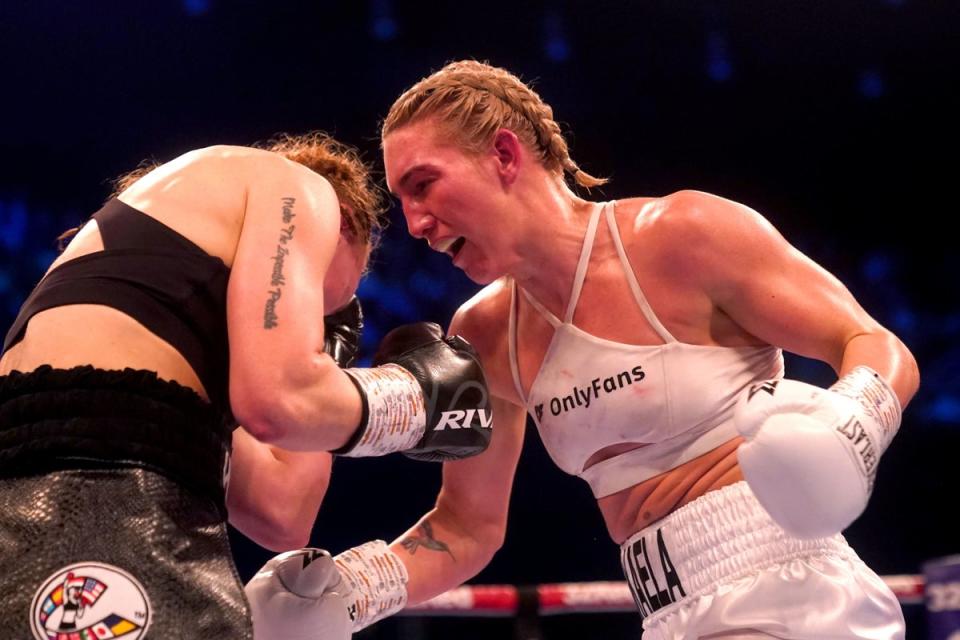 Back on track: Mikaela Mayer is eyeing another super-fight against Katie Taylor (PA)