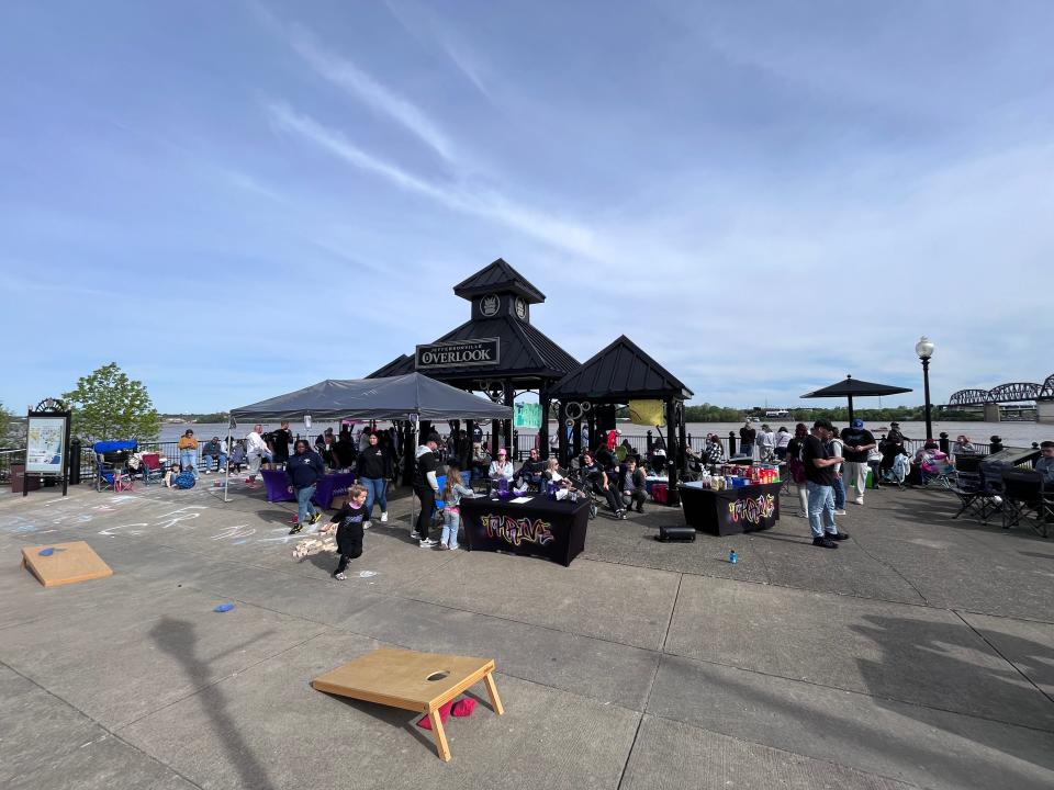 A sober space was established for Thunder Over Louisville at the Jeffersonville Overlook by the Clark County Family Recovery Court and Thrive.