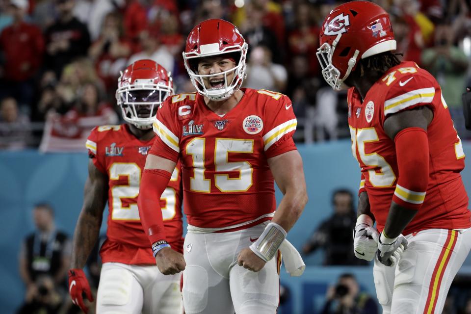 Quarterback Patrick Mahomes (15) and the Kansas City Chiefs get the honor of hosting the 2020 NFL regular season opener. (AP Photo/Patrick Semansky)