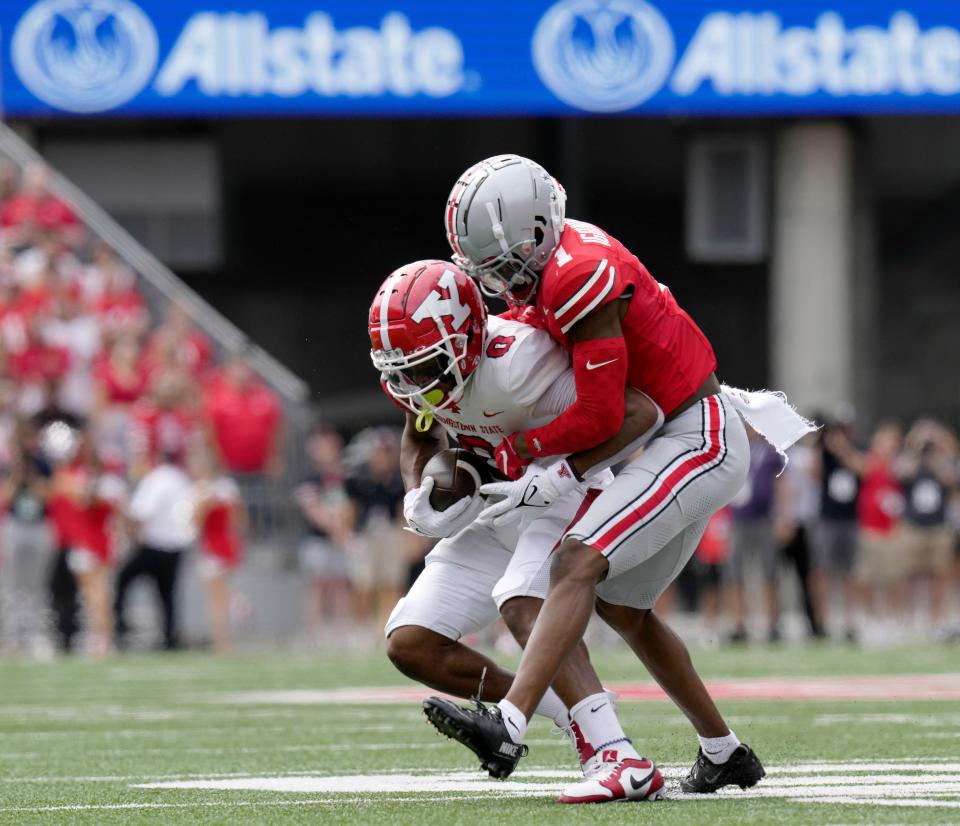 Cornerback Davison Igbinosun and the Ohio State defense gave up a touchdown and then didn't allow Youngstown State to get closer than the OSU 32 the rest of the game Saturday.