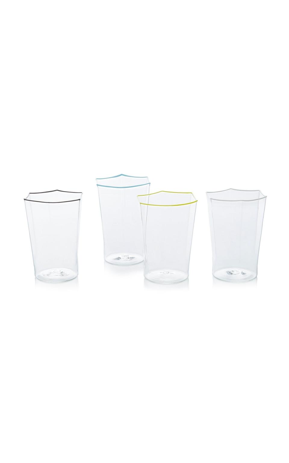 7) Set-Of-Four Murano Glass Tumblers