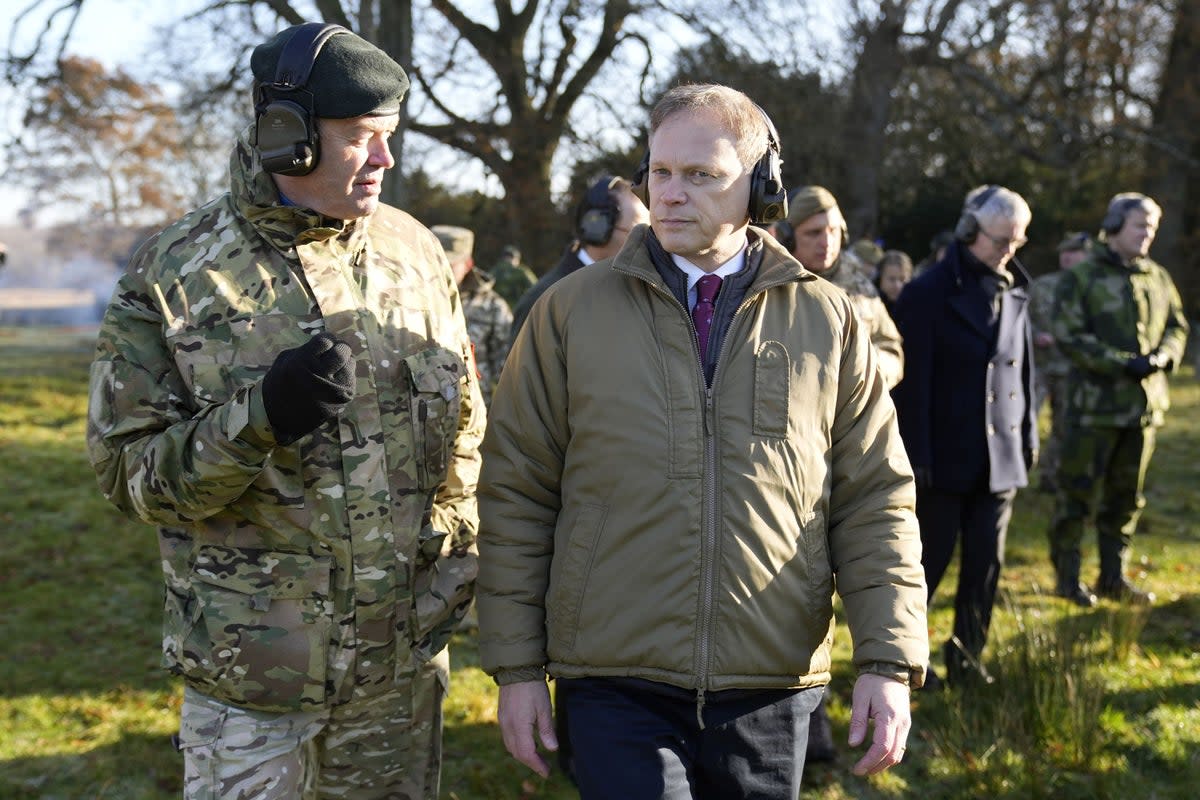 Chief of the General Staff General Sir Patrick Sanders (left) with Defence Secretary Grant Shapps (PA Wire)