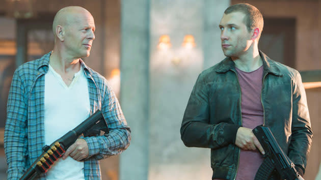 Bruce Willis and Jai Courtney in 'A Good Day to Die Hard'