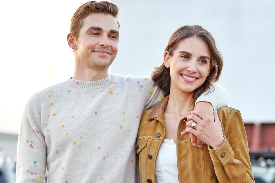 CITY OF INDUSTRY, CALIFORNIA - JUNE 18: (L-R) Dave Franco and Alison Brie attend the Los Angeles advanced screening of IFC's "The Rental" at Vineland Drive-In on June 18, 2020 in City of Industry, California. Available in select theaters, drive-ins, and On Demand July 24. (Photo by Amy Sussman/Getty Images)