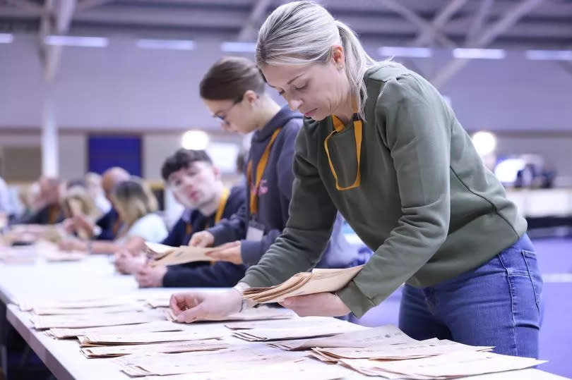 The 2024 North Tyneside Council Local Election 2024 count at Park Sports Centre in North Shields.