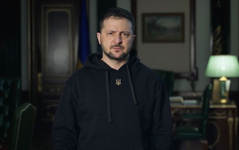 22/02/2023 Volodimir Zelenski, presidente de Ucrania en su departamento-refugio en Kiev.