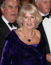 <p>Camilla's amethyst heart necklace and matching earrings stole the show at the premiere of <em>Skyfall</em> in 2012. The stones were originally given to the Queen Mother when she married in 1923, and were eventually inherited by the Queen.<br></p>