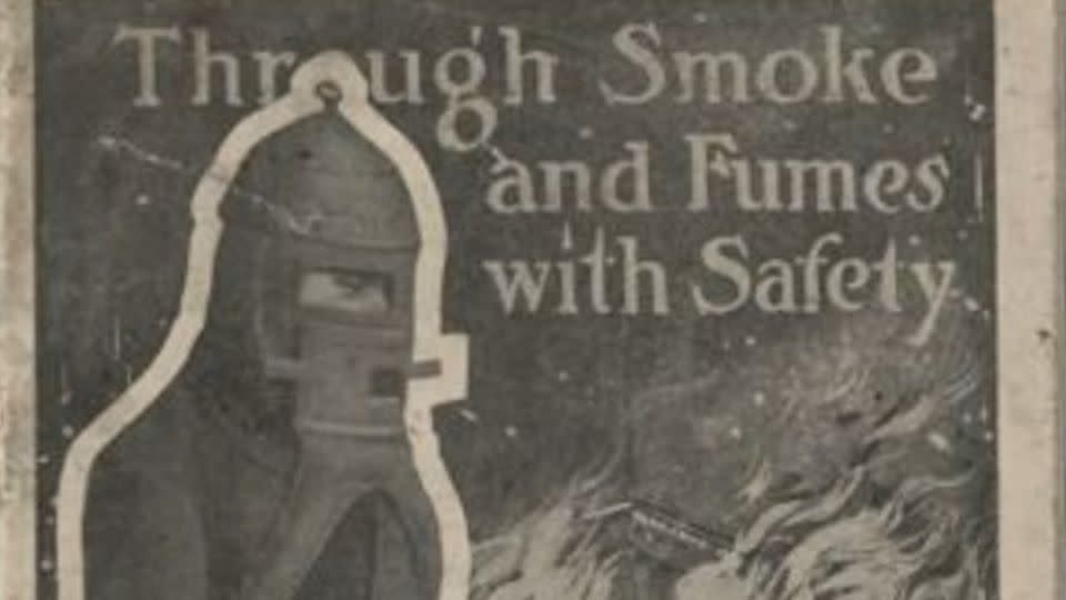 An advertising pamphlet for national safety hood and smoke protector circa. 1914. - Western Reserve Historical Society