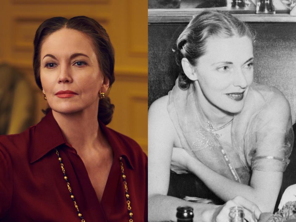 Diane Lane as Slim Keith in "Feud: Capote vs. The Swans"; Nancy "Slim" Keith, circa 1949.