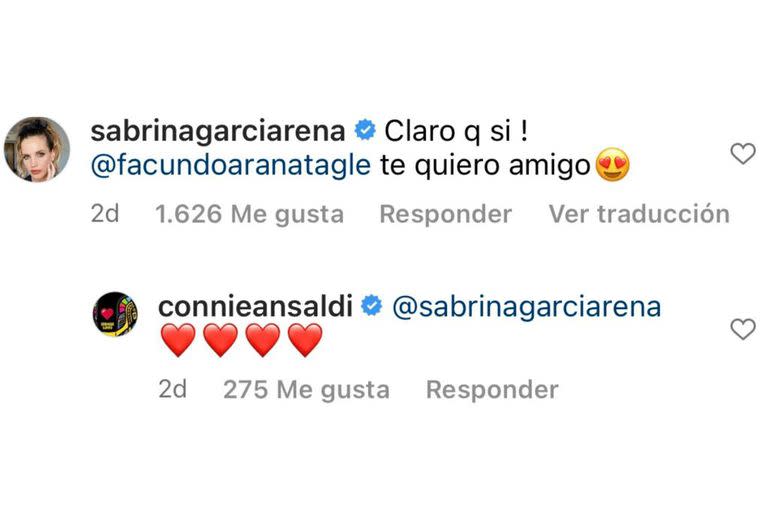 El mensaje de apoyo de Sabrina Garciarena a Facundo Arana en medio de las polémicas declaraciones (Foto: Instagram @connieansaldi)