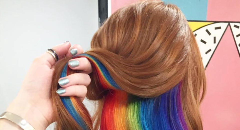 We’re obsessed with this Lisa Frank hair and want it to be a trend ASAP