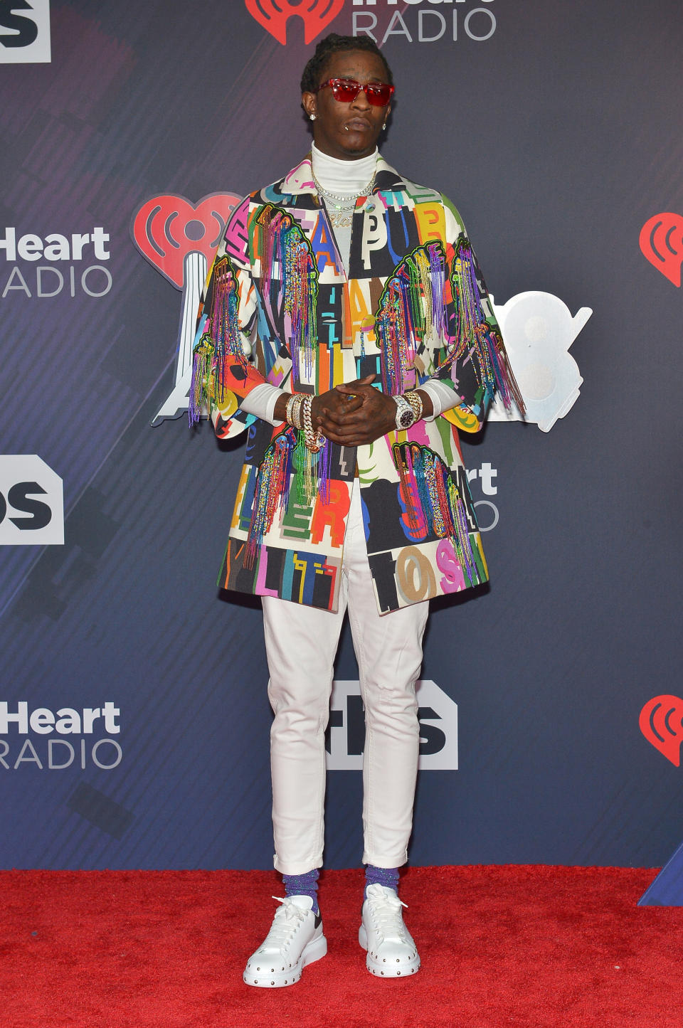 Young Thug wearing colorful jacket
