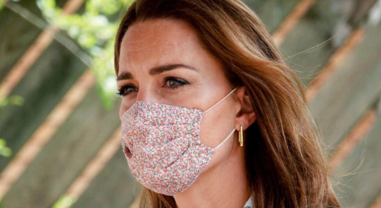 The best Duchess of Cambridge-inspired floral face masks. (Getty Images) 