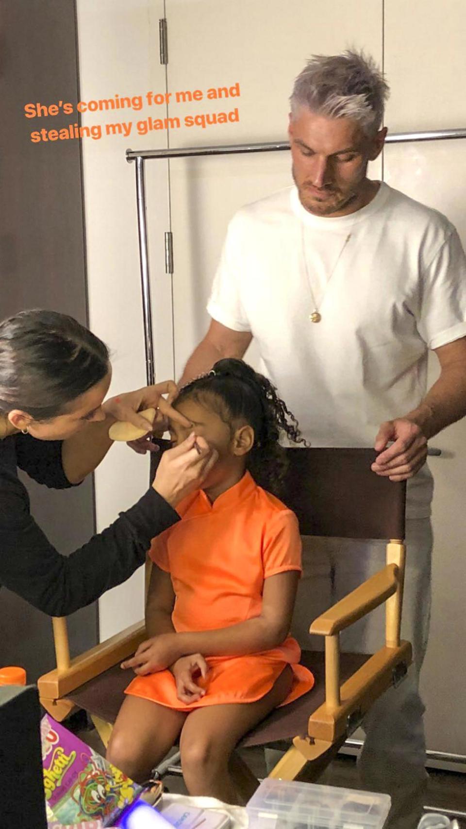 Kim Kardashian Shows Off North West's Orange SNL Look