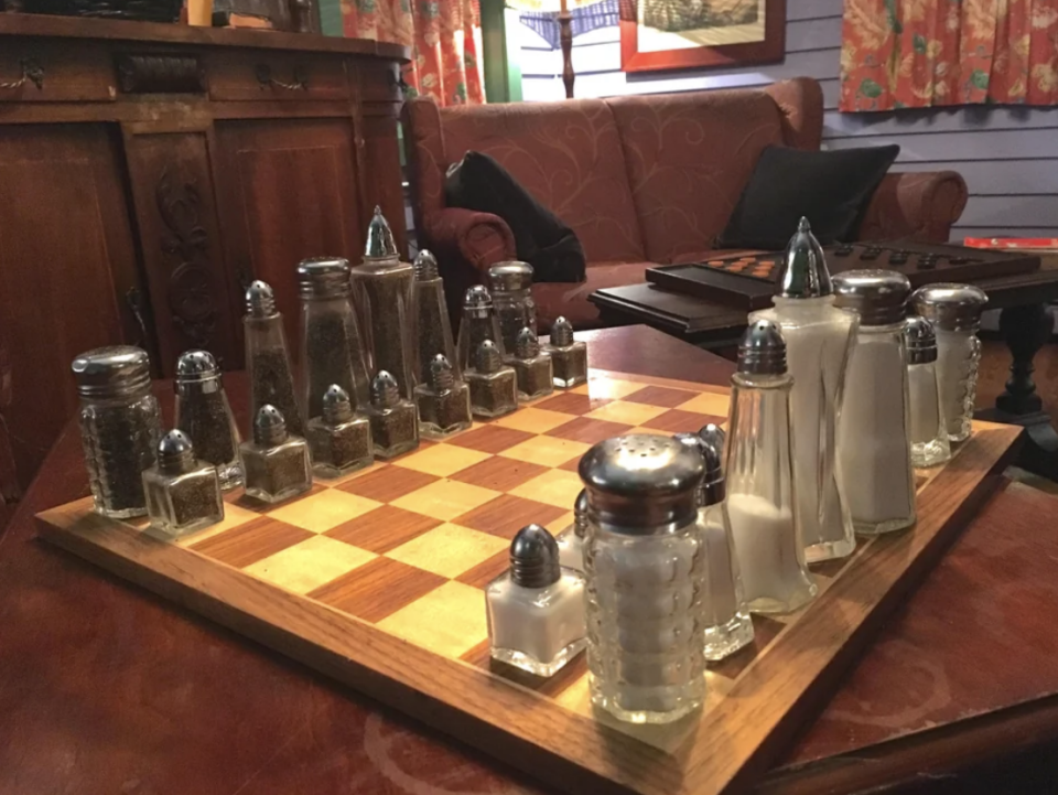 A salt and pepper chess set