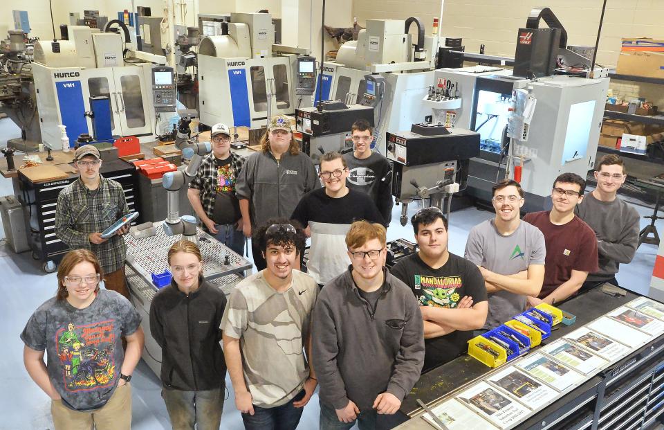 Students in the precision machining program at Erie County Technical School use a state-of-the-art mill and lathe valued at $150,000.