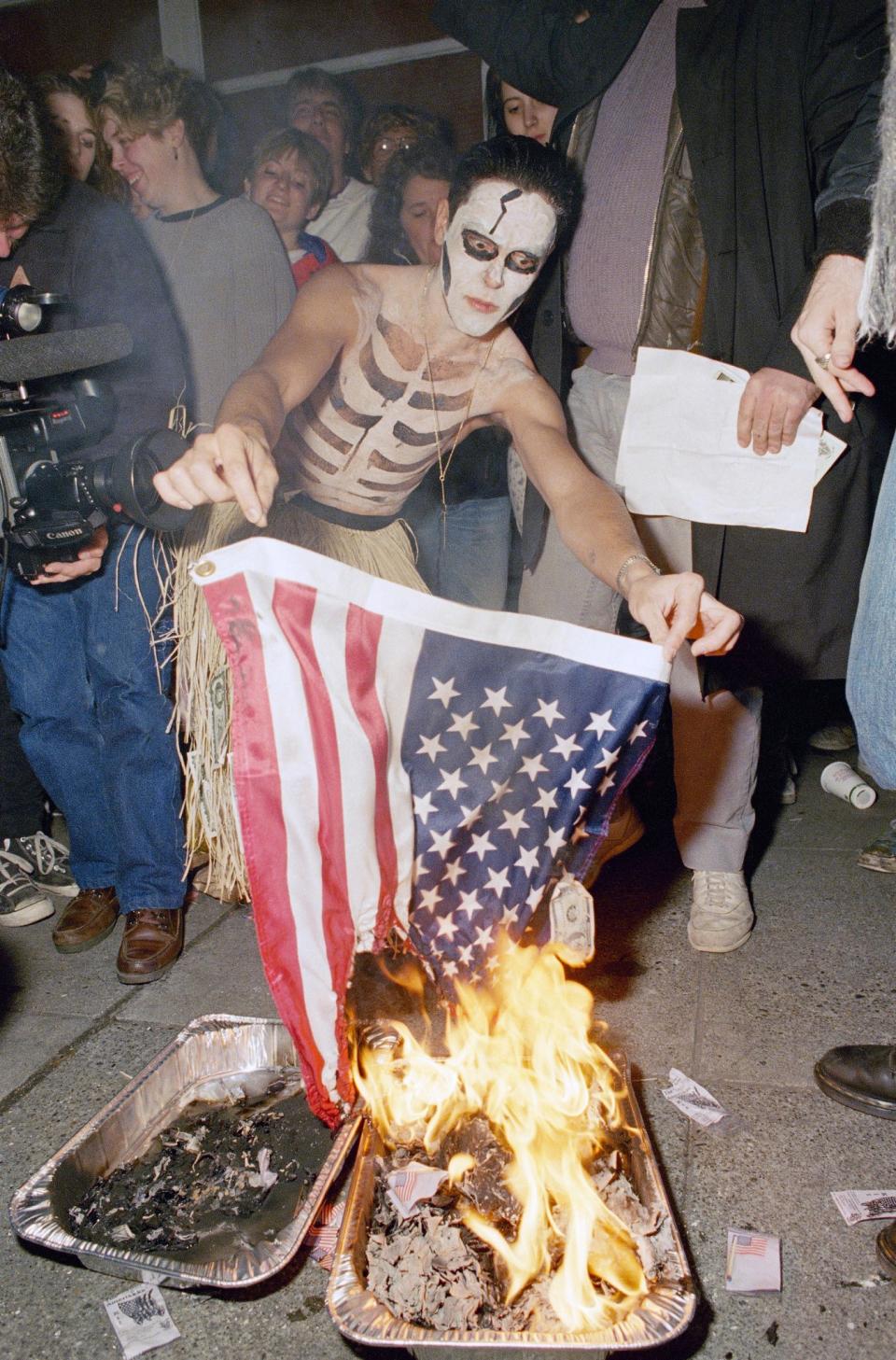 Flag-burning in America: A look back