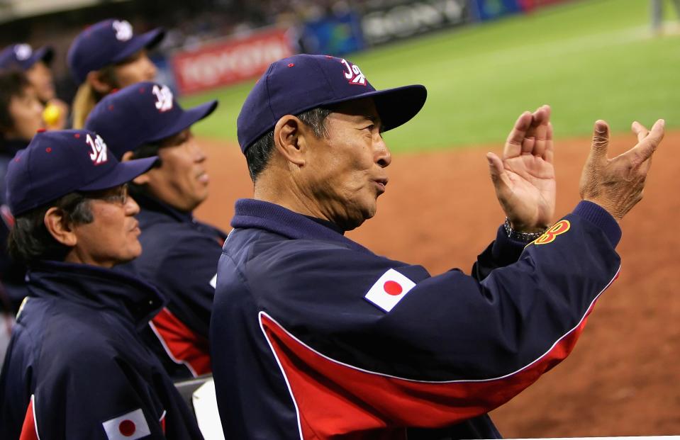 王貞治出任首屆世界棒球經典賽日本隊總教練。（Photo by Jed Jacobsohn/Getty Images）