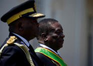 Zimbabwe's President Emmerson Mnangagwa arrives for the opening of Parliament in Harare, Zimbabwe, September 18, 2018. REUTERS/Philimon Bulawayo