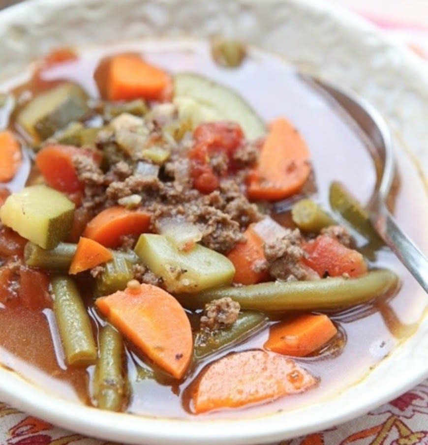 Italian Vegetable Beef Soup from Aggie's Kitchen