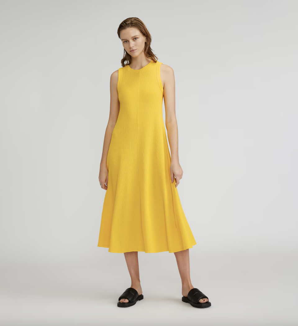 The Organic Cotton Waffle Tank Dress (photo via Everlane)