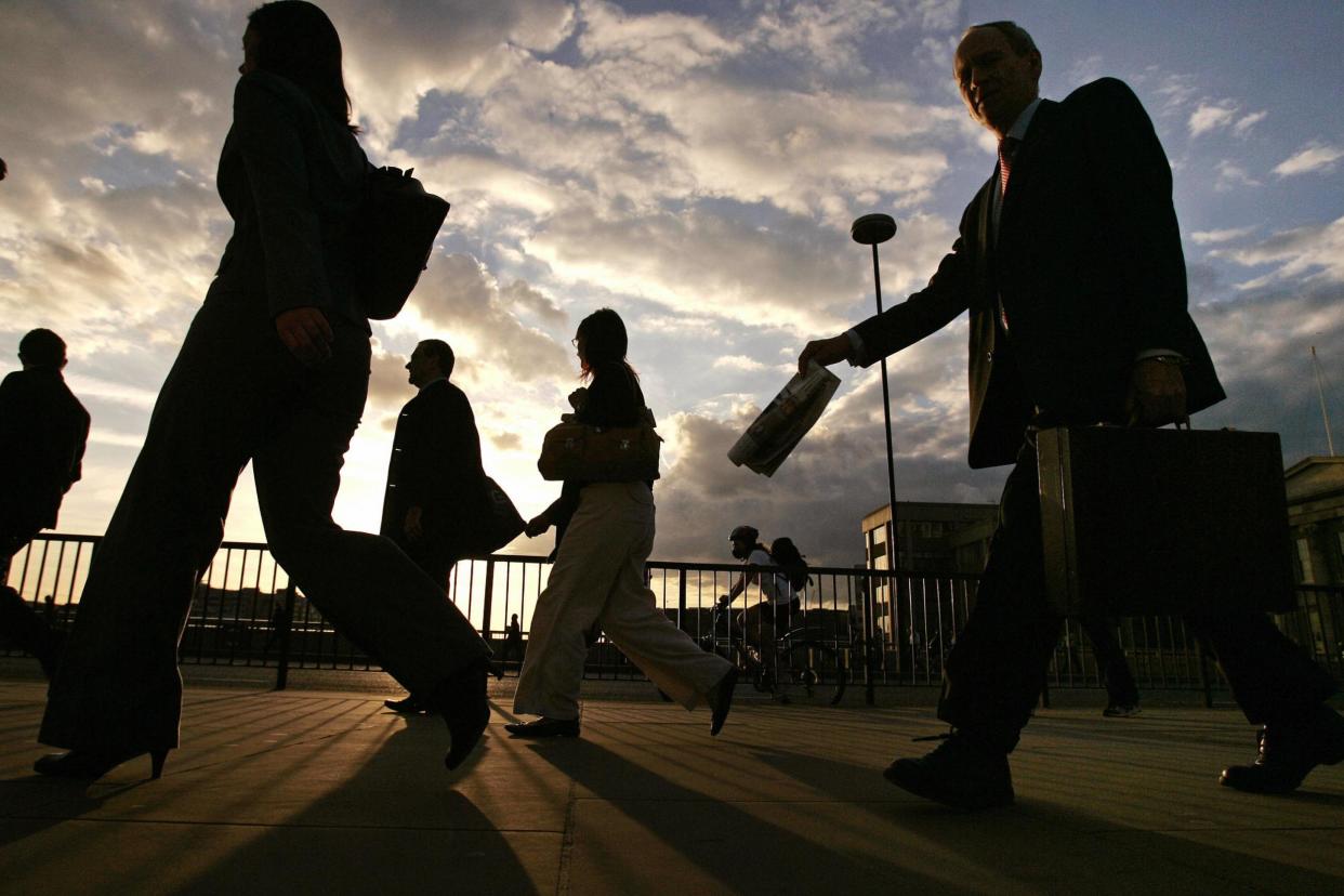 London commuters cross London Bridge: Getty Images