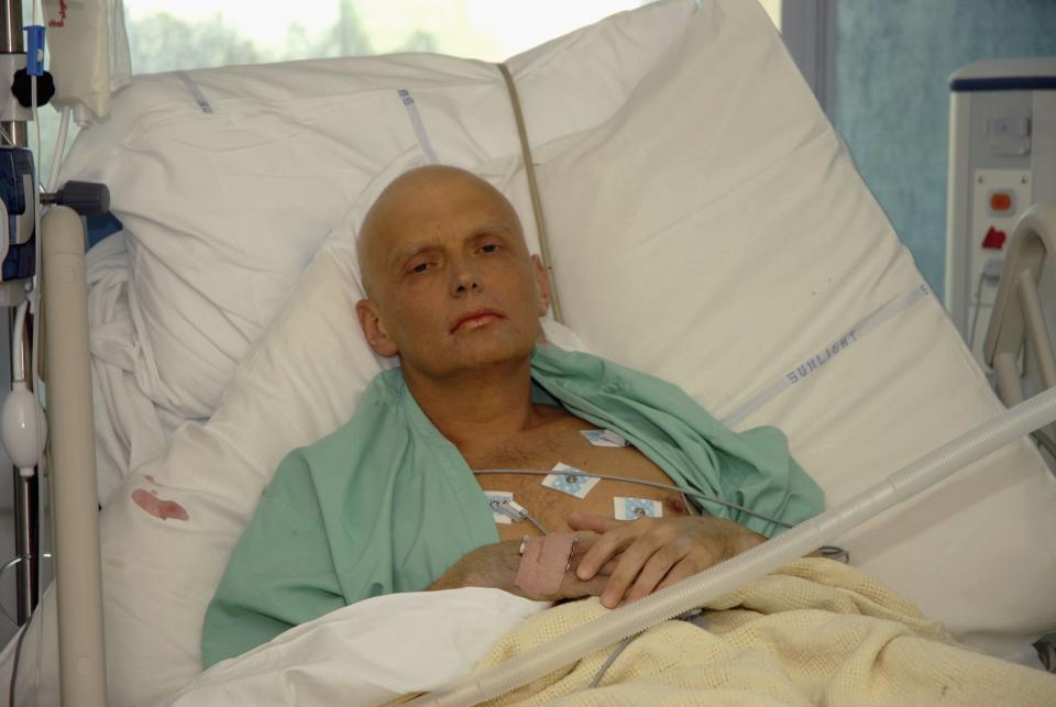 In this image made available on November 25, 2006, Alexander Litvinenko is pictured at the Intensive Care Unit of University College Hospital on November 20, 2006 in London, England. The 43-year-old former KGB spy who died on Thursday 23rd November, accused Russian President Vladimir Putin in the involvement of his death. Mr Litvinenko died following the presence of the radioactive polonium-210 in his body. Russia's foreign intelligence service has denied any involvement in the case.