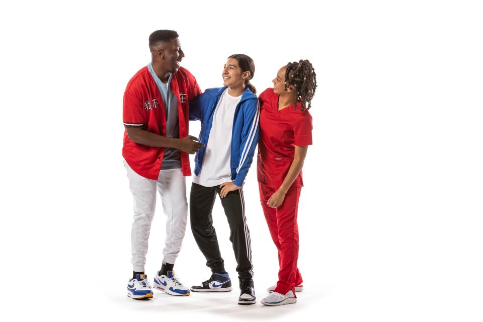 The leads in this year's "RACE's Hip Hope Nutcracker" include, from left, Temofe Ogbe as Uncle Dross, Colten Hernandez as Carlos and Kyera Fitezgerald as Mama. RACE Dance Collective will perform the holiday production Dec. 3-4 at Oklahoma City Community College's Visual and Performing Arts Center.