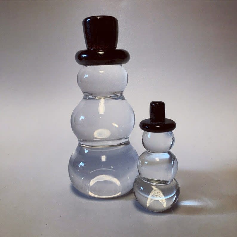 18) Classic Handmade Glass Snowman