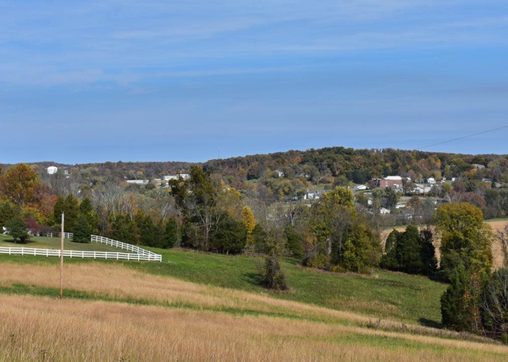 Paoli seen from a hillside.