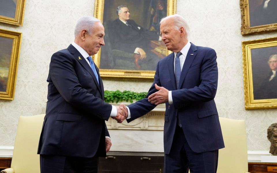 Joe Biden meets with Israeli Prime Minister Benjamin Netanyahu in the Oval Office