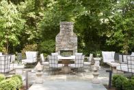 <p>At <a href="https://www.veranda.com/decorating-ideas/house-tours/a34883405/richard-hallberg-nashville-house-tour/" rel="nofollow noopener" target="_blank" data-ylk="slk:this Nashville, Tennessee, home designed by Richard Hallberg" class="link ">this Nashville, Tennessee, home designed by Richard Hallberg</a>, a bluestone patio is one of several places designed for outdoor entertaining. Intimate dinners by the fire are served at a French limestone table with a shapely urn base. Furniture, <a href="https://www.formationsusa.com/" rel="nofollow noopener" target="_blank" data-ylk="slk:Formations" class="link ">Formations</a>.</p>
