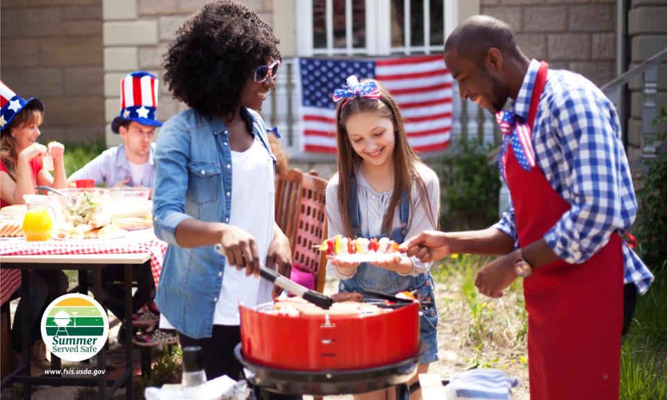Image for the FSIS press release "Star-Spangled Grilling and Smoking Food Safety Practices Everyone Needs to Know"