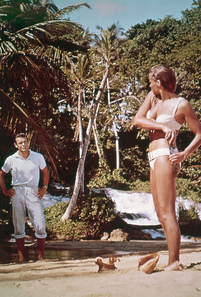 Take a Look at These Behind-the-Scenes Photos From James Bond Films, Starting at Dr. No