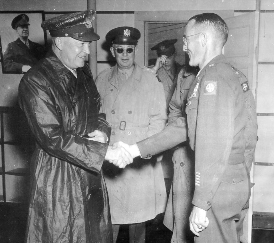 General Dwight D. Eisenhower at Fort Bragg in 1947.