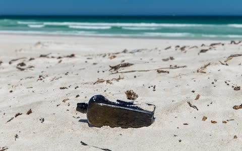 The bottle was found on a remote beach near Perth - Credit: KymIllman.com