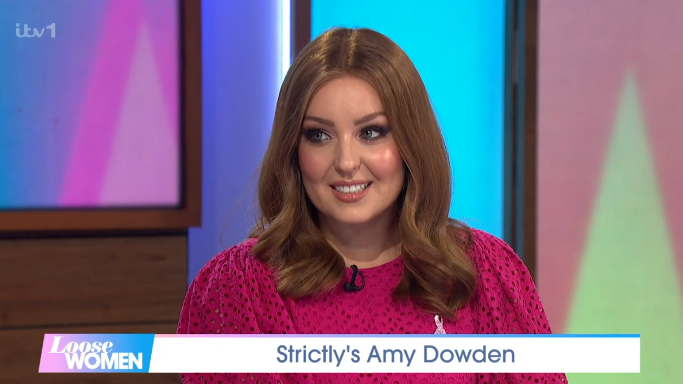 Amy Dowden has had to sit out Strictly this year. (ITV screengrab)