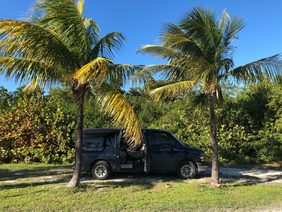 Our van on a road trip to Key West, Florida.