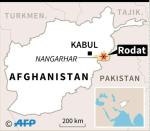 Map of Afghanistan locating Rodat district, Nangarhar province