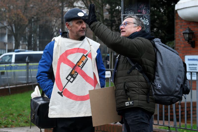 Coronavirus skeptics protest against government restrictions, in Bremen